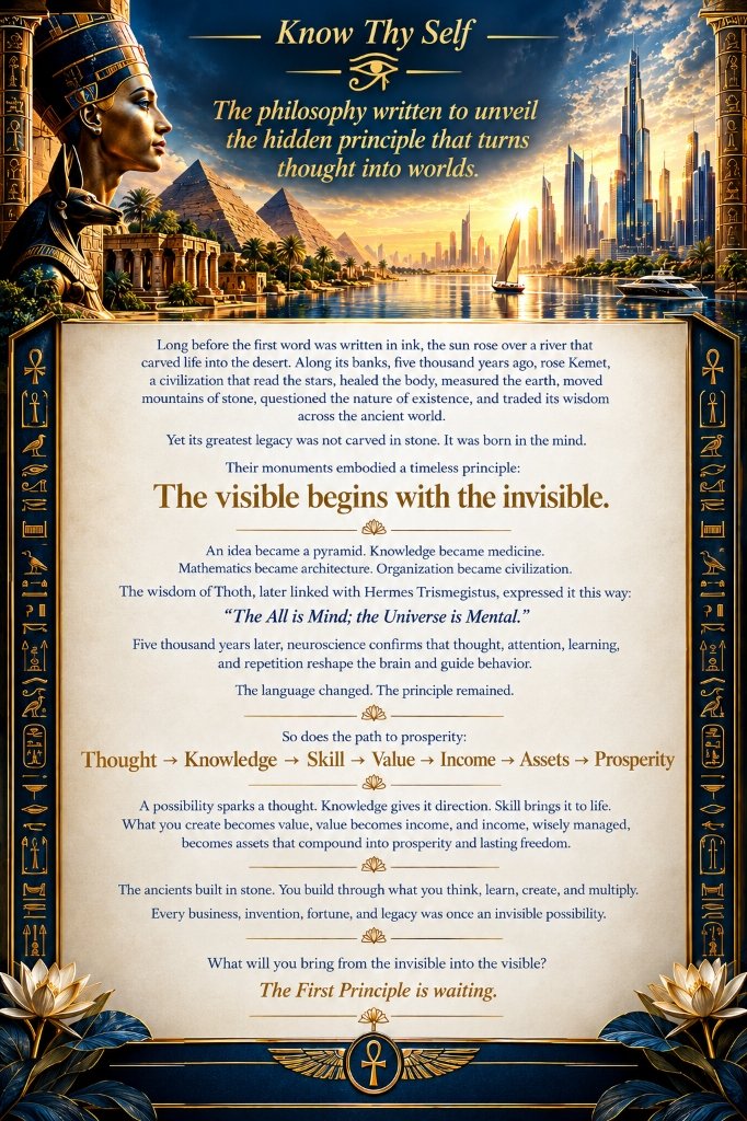 Know Thy Self Original Kemetic Manuscript
